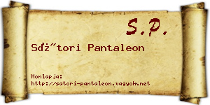 Sátori Pantaleon névjegykártya